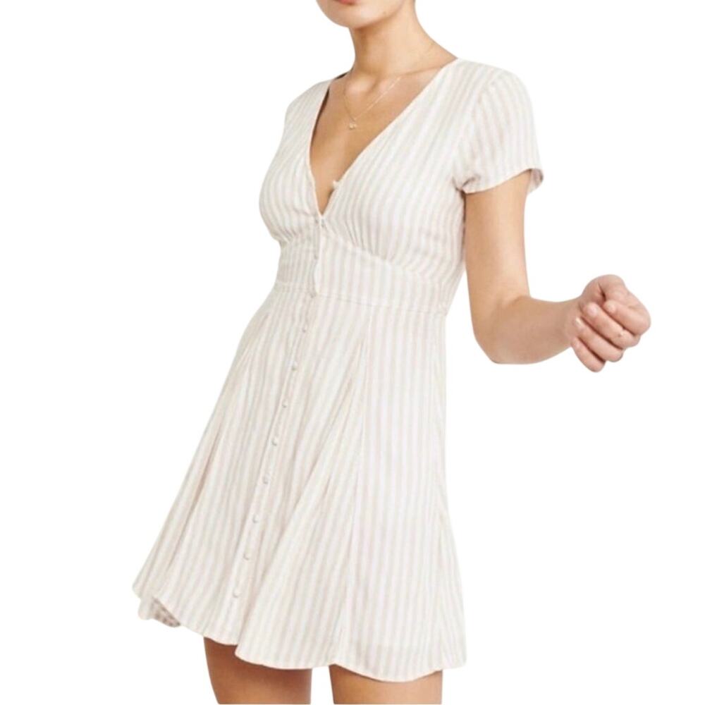 Abercrombie Yellow Mimosa Dress - Women's Size Small coastal beachy neutral